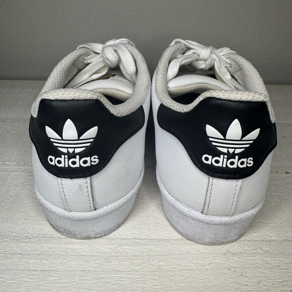 Adidas Originals Superstar Low Top Sneakers Shoes White Black Size Women 6/Men 5 - Picture 6 of 10